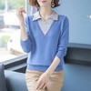 FCY-SG-F1103秋装翻领洋气外穿针织短款打底衫 商品缩略图1