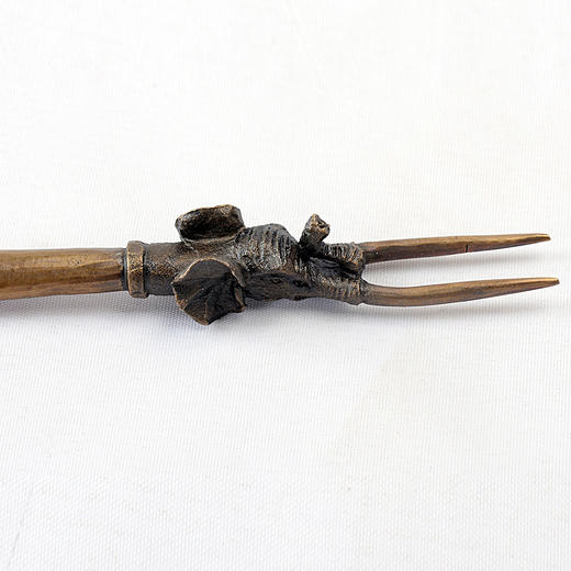 PJ022象头铁壶叉（铜夹） 商品图1