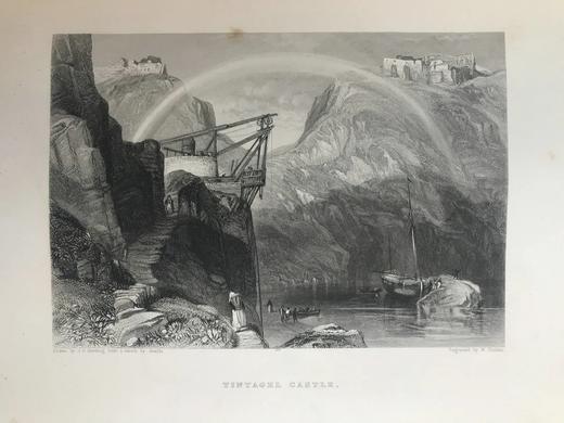 1842年 英国沿海风景版画集（卷1） 约60余幅插图 漆布精装16开 商品图9