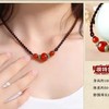 TZW-红玛瑙吊坠女项链民族风长款毛衣链 商品缩略图2