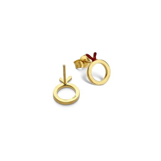 北京仓｜Kiss the Frog-Heart-爱之窗 耳钉（圆形）［希腊设计师］ 商品图1