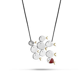 北京仓｜Kiss the Frog-Fish-九只小胖鱼 项链［希腊设计师］