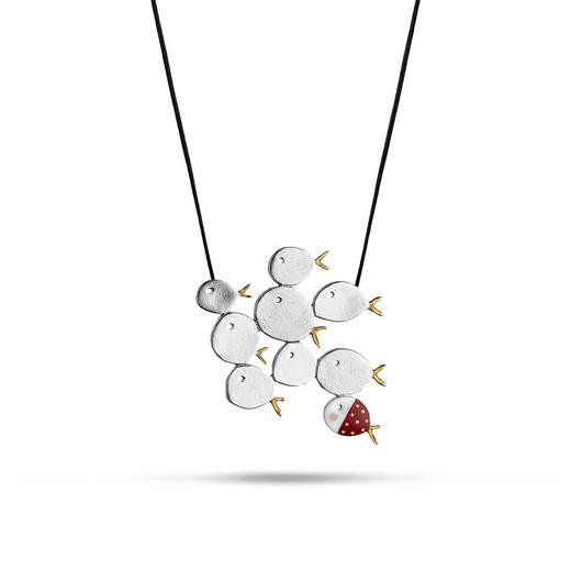 北京仓｜Kiss the Frog-Fish-九只小胖鱼 项链［希腊设计师］ 商品图0