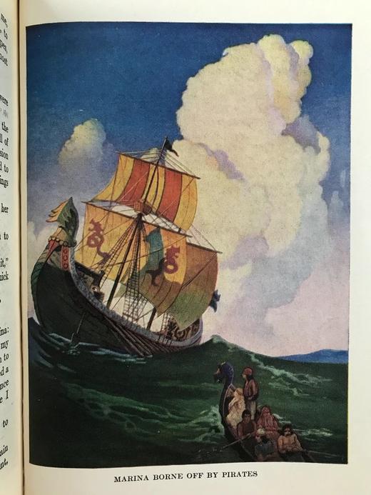 1925年 兰姆姐弟《莎士比亚故事集》 埃尔威尔彩色插图 漆布精装32开 商品图10