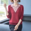 FCY-SG-F1103秋装翻领洋气外穿针织短款打底衫 商品缩略图0