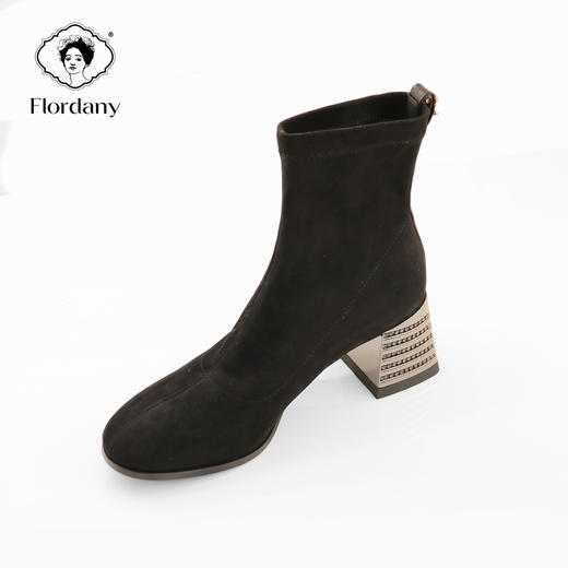 弗洛丹尼简约时尚中粗跟女鞋D216271 商品图2