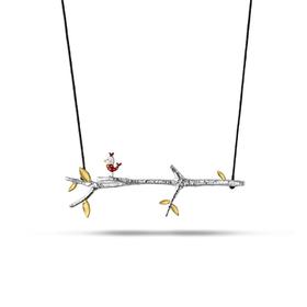 北京仓｜Kiss the Frog-Bird On The Branch-树枝上的小鸟 项链［希腊设计师］