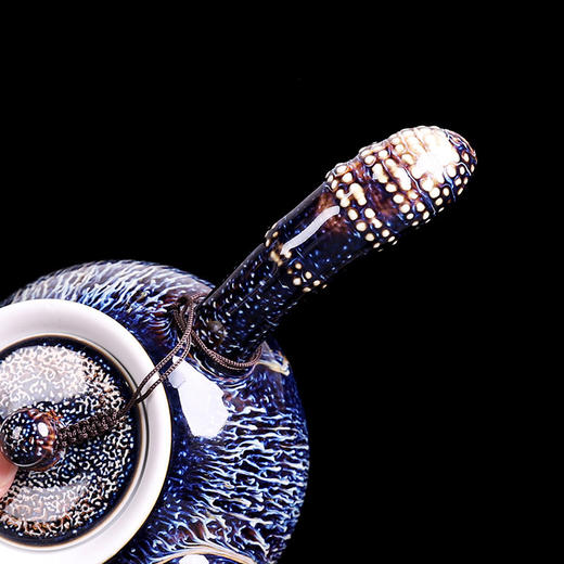 曜变天目泡茶壶单壶大号侧把壶带过滤陶瓷功夫茶具复古单个 商品图2