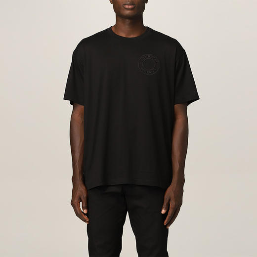 BURBERRY 巴宝莉 男士棉质logo印花圆领短袖T恤 黑色 8042232 A1189 商品图0