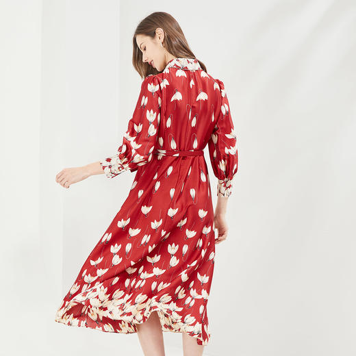 LB8E3斯尔丽瑟俪2021年夏季上新时尚定位花衬衫式连衣裙 商品图1