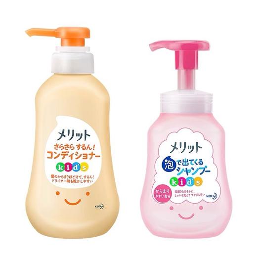 日本花王Kao儿童无硅油洗发水（蜜桃香）-300ML/护发素-360ML 商品图1