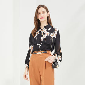 PG2A4斯尔丽瑟俪夏季新品时尚印花上衣衬衫