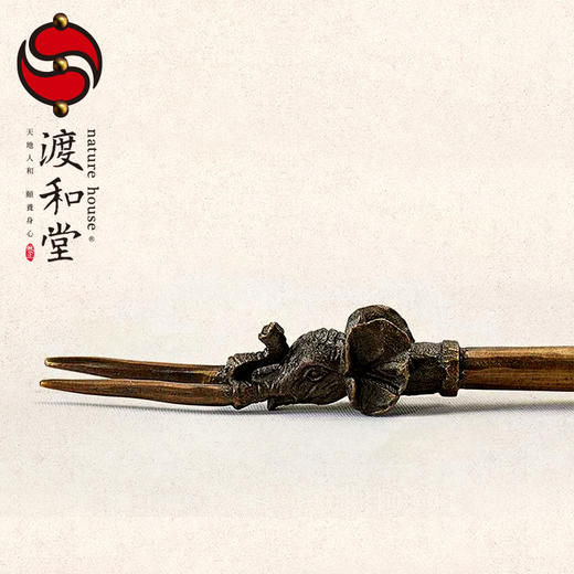 PJ022象头铁壶叉（铜夹） 商品图5