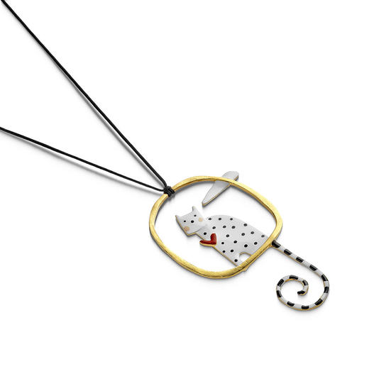 北京仓｜Kiss the Frog-Cat-爱心猫 项链［希腊设计师］ 商品图2