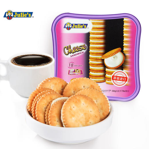 504g茱蒂丝乳酪三明治饼干（夹心饼干）柔软夹心  饼身酥脆 商品图0