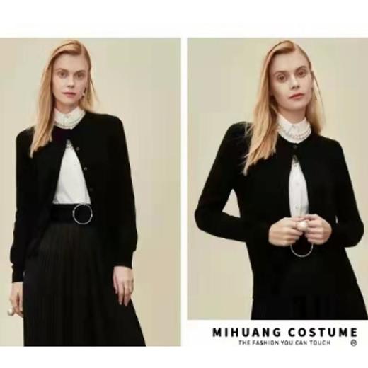 3楼 米皇圆领羊绒女开衫 商品图3