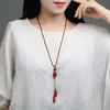TZW-红玛瑙吊坠女项链民族风长款毛衣链 商品缩略图13
