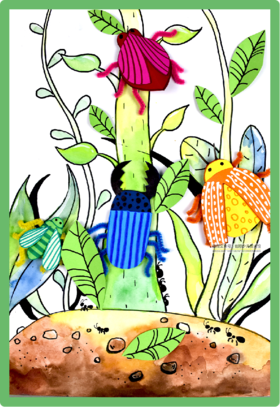 7-9岁综合创意画《探索昆虫的奇妙世界》【自动发货：下单后，点击手机短信中收到的链接，即可获取文件下载的链接；如有任何问题，可添加客服微信hm33268获得帮助】
