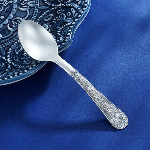 子佩集S999银【龙飞凤舞】碗筷勺摆件套装【CJ321-10】【BX0460596-2】【BX0460596-3】2108 商品图1