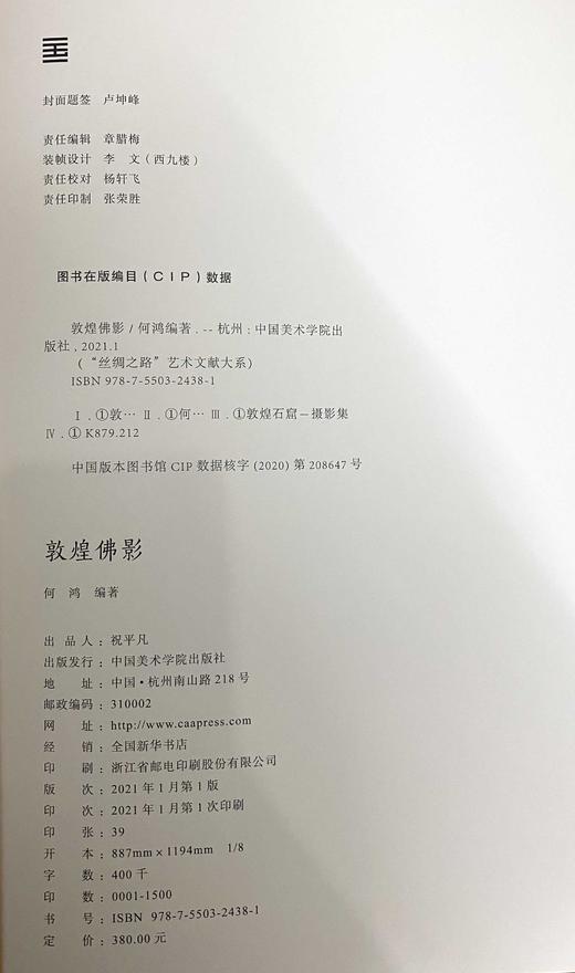 《敦煌佛影》定价：380 何鸿 编著 中国美术学院 正版品牌直销——中国美术学院出版社 商品图4