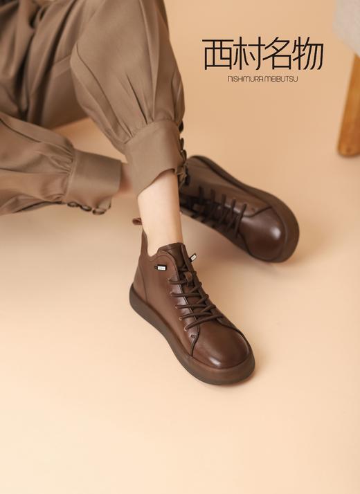 西村名物2021秋冬商场同款轻便舒软小皮鞋女X21DS43461 商品图2