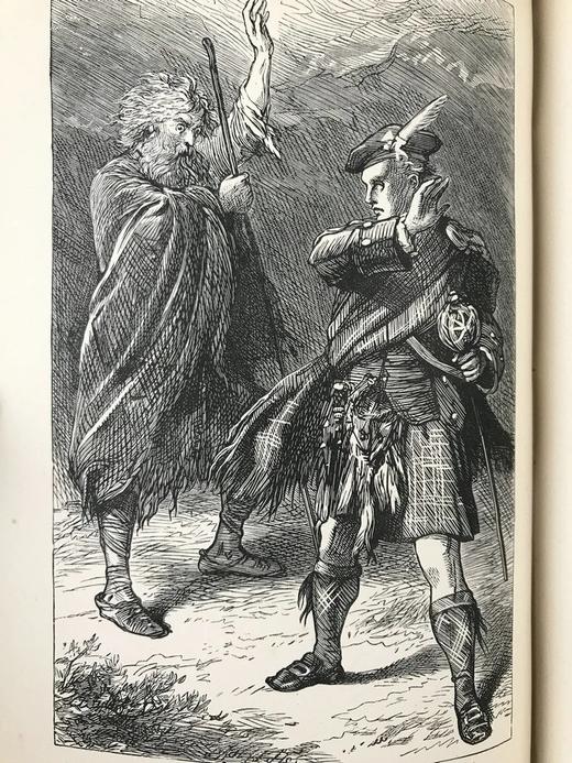 特装本！约19世纪后期 坎贝尔诗集 9幅版画插图 全真皮精装36开 商品图10