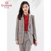 乔万尼春季新款西装外套通勤气质格纹英伦风收腰一粒扣EI3B179 商品缩略图1