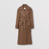 【二】BURBERRY 巴宝莉 女士口袋细节羊毛束带大衣 棕色 8038930 A7404 商品缩略图0