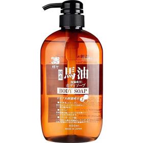日本进口蝶印牌 保湿精华马油沐浴露+洗发水