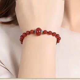 TZW-红玛瑙吊坠女项链民族风长款毛衣链 商品图3