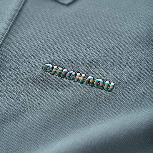 吃茶去chichaqu重磅短袖POLO衫 刺绣字母 商品图3