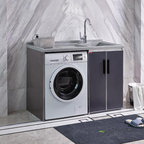 鑫达菲 洗衣柜 轻奢灰 1.1-1.2-1.3-1.4-1.5米 右