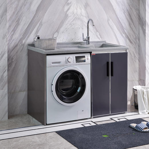 鑫达菲 洗衣柜 轻奢灰 1.1-1.2-1.3-1.4-1.5米 右 商品图0