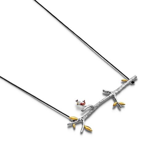 北京仓｜Kiss the Frog-Bird On The Branch-树枝上的小鸟 项链［希腊设计师］ 商品图1