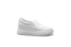 豪麟名鞋奥莱迪嘉女装牛皮革休闲鞋DJSKA12WX008白色  原价1660元