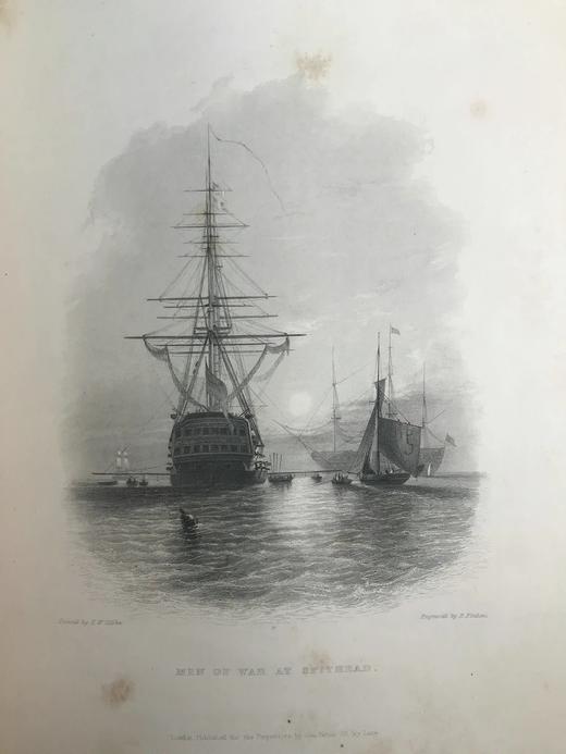 1842年 英国沿海风景版画集（卷1） 约60余幅插图 漆布精装16开 商品图12