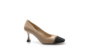 豪麟名鞋奥莱迪嘉女装羊皮革时尚气质皮鞋DJYZA12WP010杏色  原价1660元