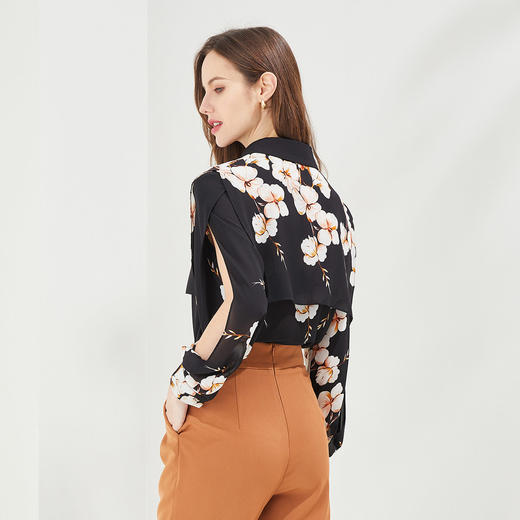 PG2A4斯尔丽瑟俪夏季新品时尚印花上衣衬衫 商品图7