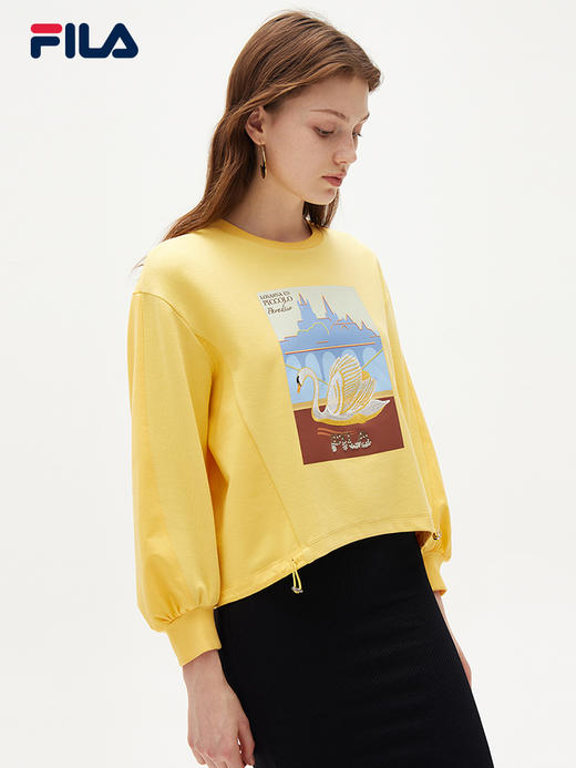 FILA 斐乐女子套头卫衣2021秋季新款时尚运动针织套头衫F11W138257F 商品图1
