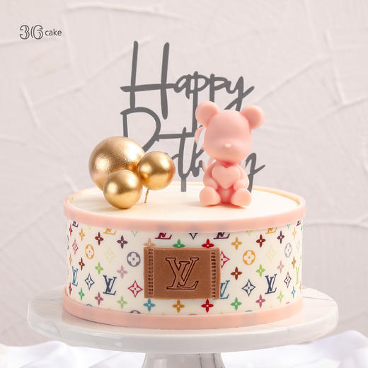 粉巧熊·奶油蛋糕，可选1.5/2.5/6磅（qt）0kt 商品图1