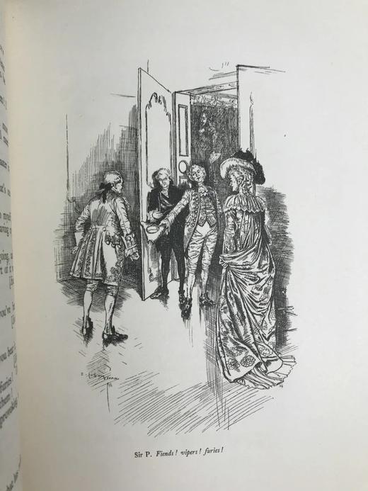 1896年 谢里丹《造谣学校/情敌》 埃德蒙·苏利文插图 漆布精装16开 商品图9