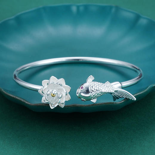 子佩集S990银【入锦】手镯【YHSZ089】莲花203 商品图6