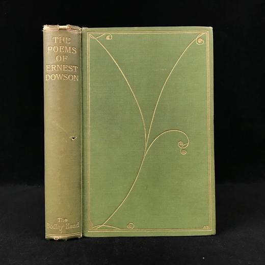 比亚兹莱最优美的封面设计与4幅版画插图 1911年 英国唯美主义诗人《欧内斯特·道生诗集》 漆布精装32开 商品图0