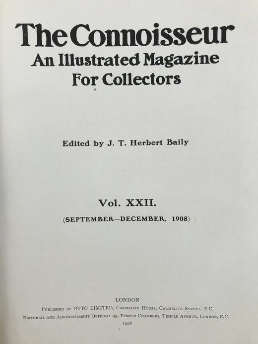 1908年9-12月 鉴赏家杂志 数百幅插图 漆布精装16开 商品图2