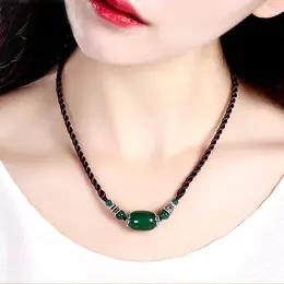 TZW-红玛瑙吊坠女项链民族风长款毛衣链 商品图9