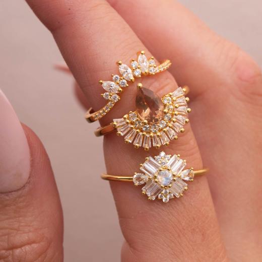 北京仓｜La Kaiser-Dandelion-彩虹 月光石 戒指［美国设计师］ 商品图5