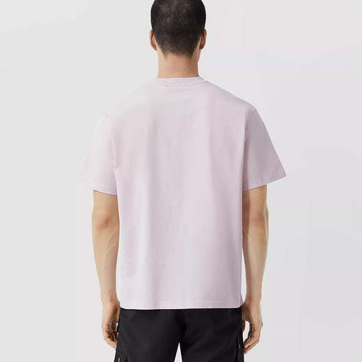 BURBERRY 巴宝莉 男士棉质坐标印花棉质宽松圆领短袖T恤 浅粉色 8043273 A2182 商品图2