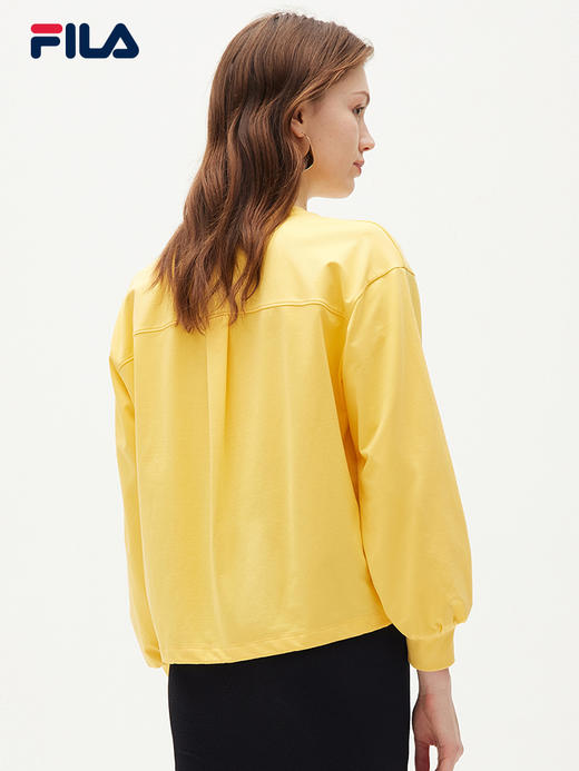 FILA 斐乐女子套头卫衣2021秋季新款时尚运动针织套头衫F11W138257F 商品图3