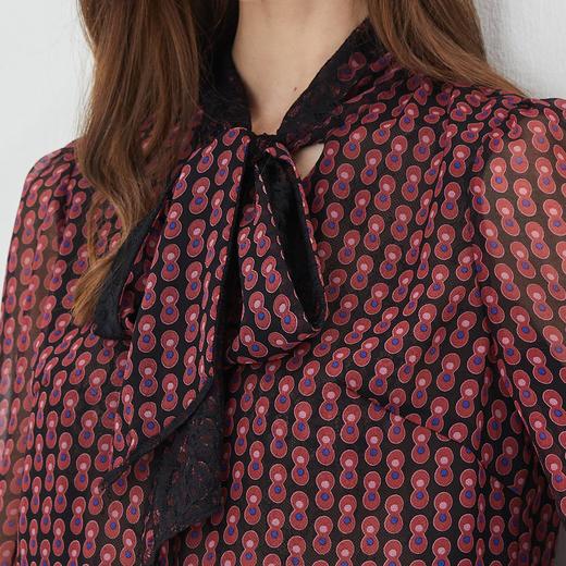 RE2A3斯尔丽瑟俪2021夏季上新气质飘带蝴蝶结八分袖女士衬衫 商品图4