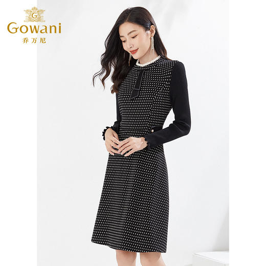 乔万尼早春新款连衣裙针织裙弹力修身显瘦EI3E129 商品图2